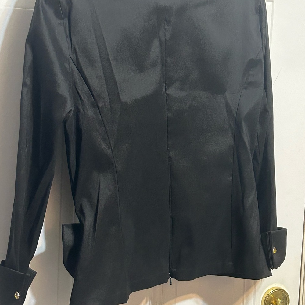 Cachet Black Blouse with Crystal Accent - Picture 3 of 8